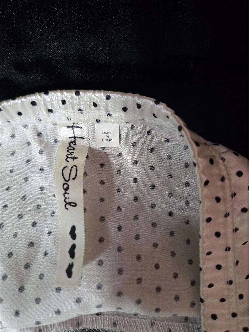 Black and White Polka Dot Halter Dress with Ruffle Detail - Picture 6 of 9